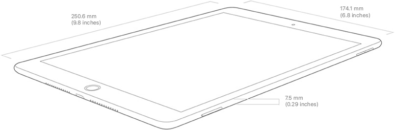Apple iPad (9th Gen) Dimensions & Drawings